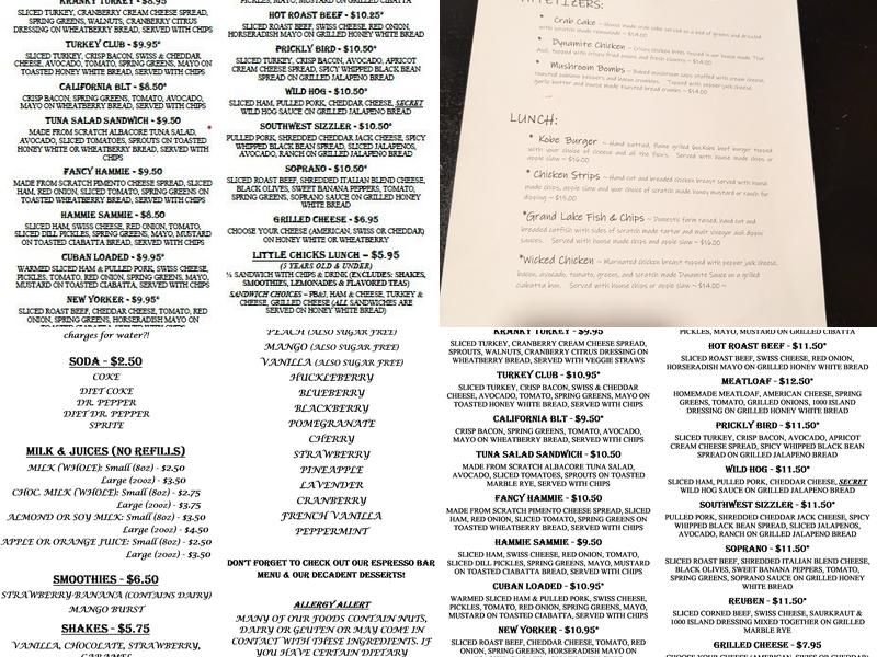 Chickanellas Scratch Kitchen Menu