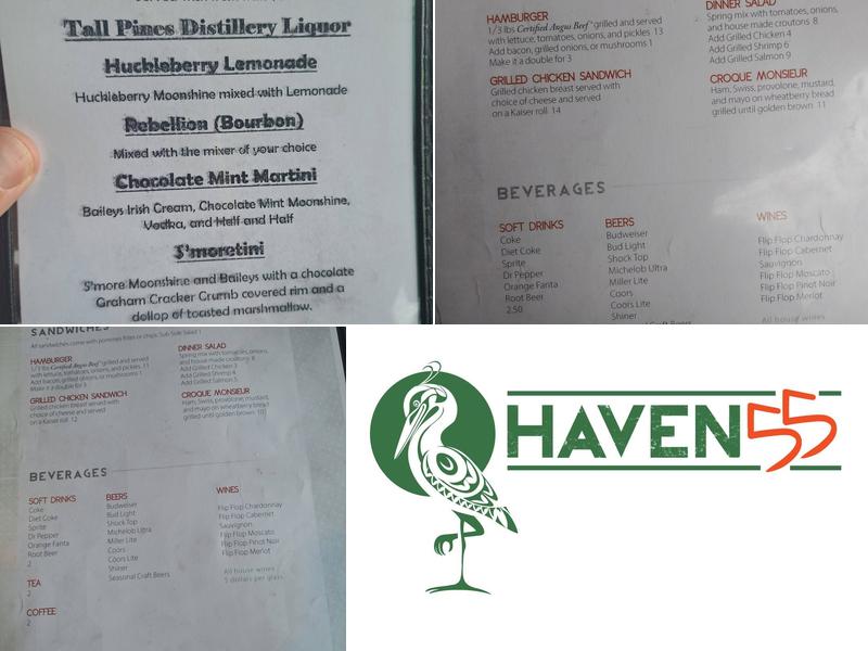 Haven 55 Menu