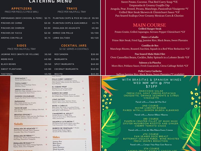 Brasitas Menu