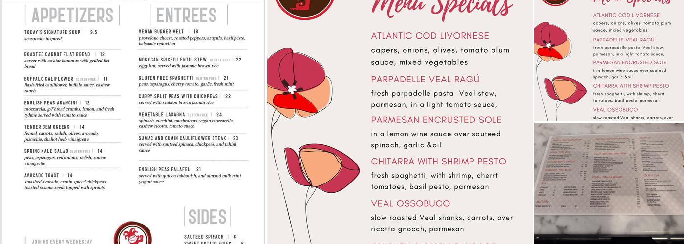 Quattro Pazzi Cafe Menu