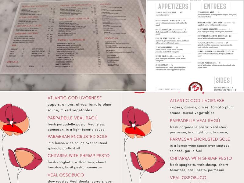 Quattro Pazzi Cafe Menu