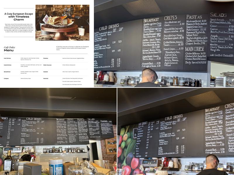 Cafe Dolce Menu