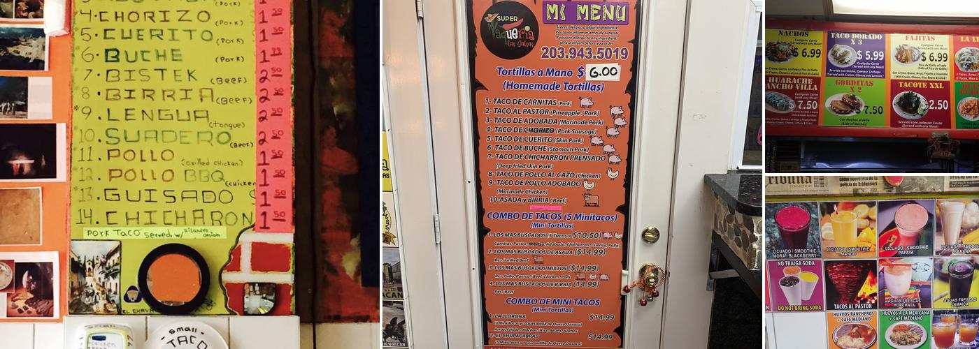 Super Taqueria Las Salsas Menu