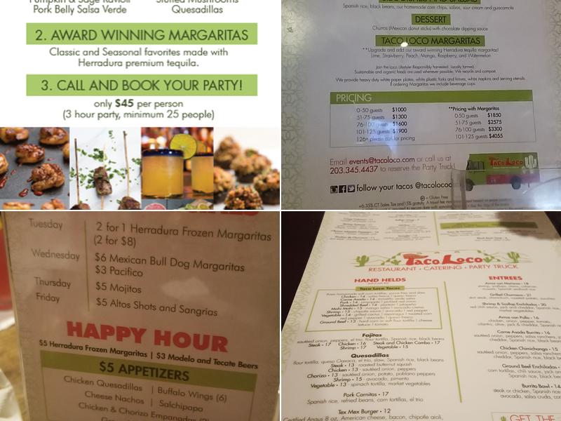 Taco Loco & Loco Catering Food Trucks Menu