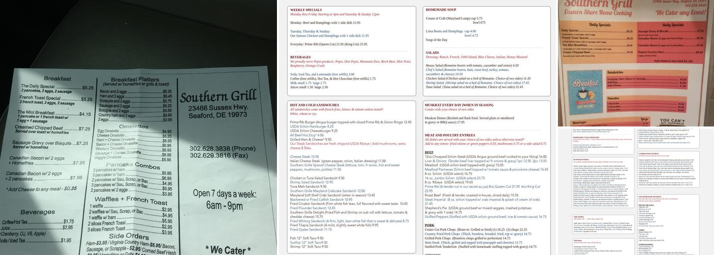 Southern Grill Menu