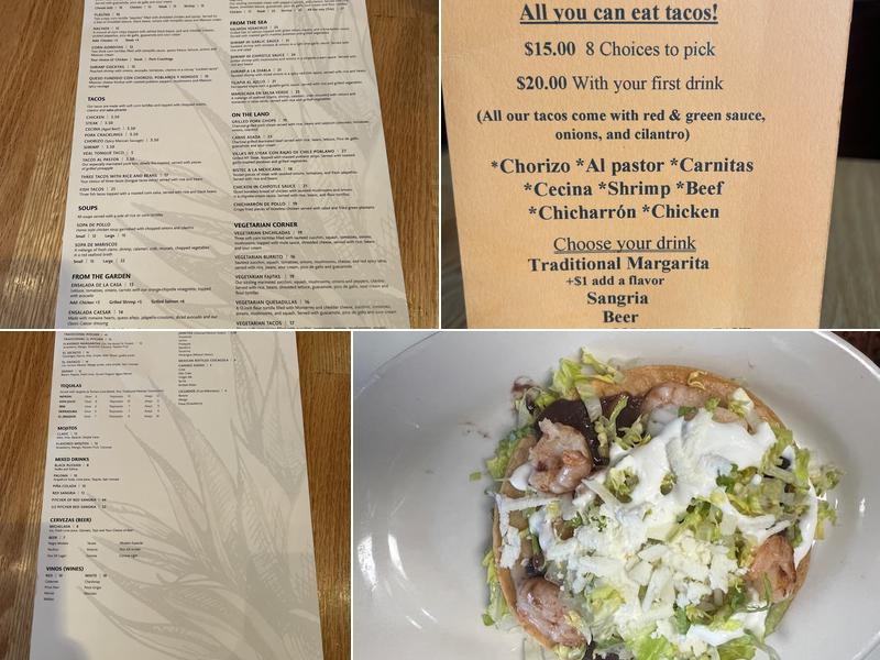 Casa Villa Restaurant Menu