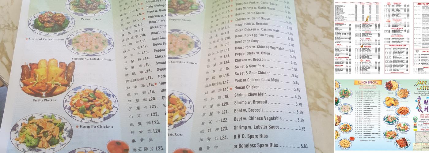 Jade Lee Kitchen Menu