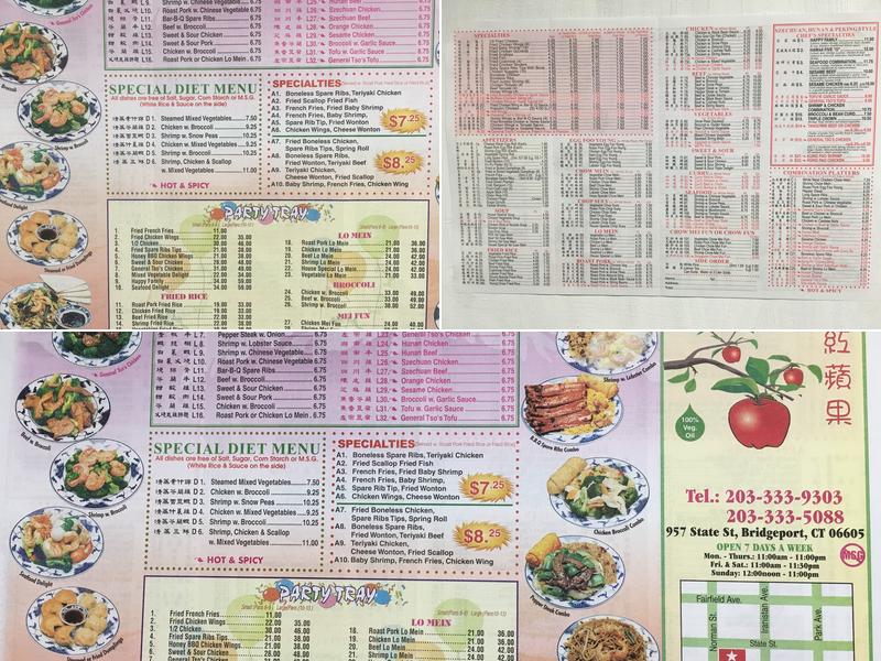 Red Apple Menu