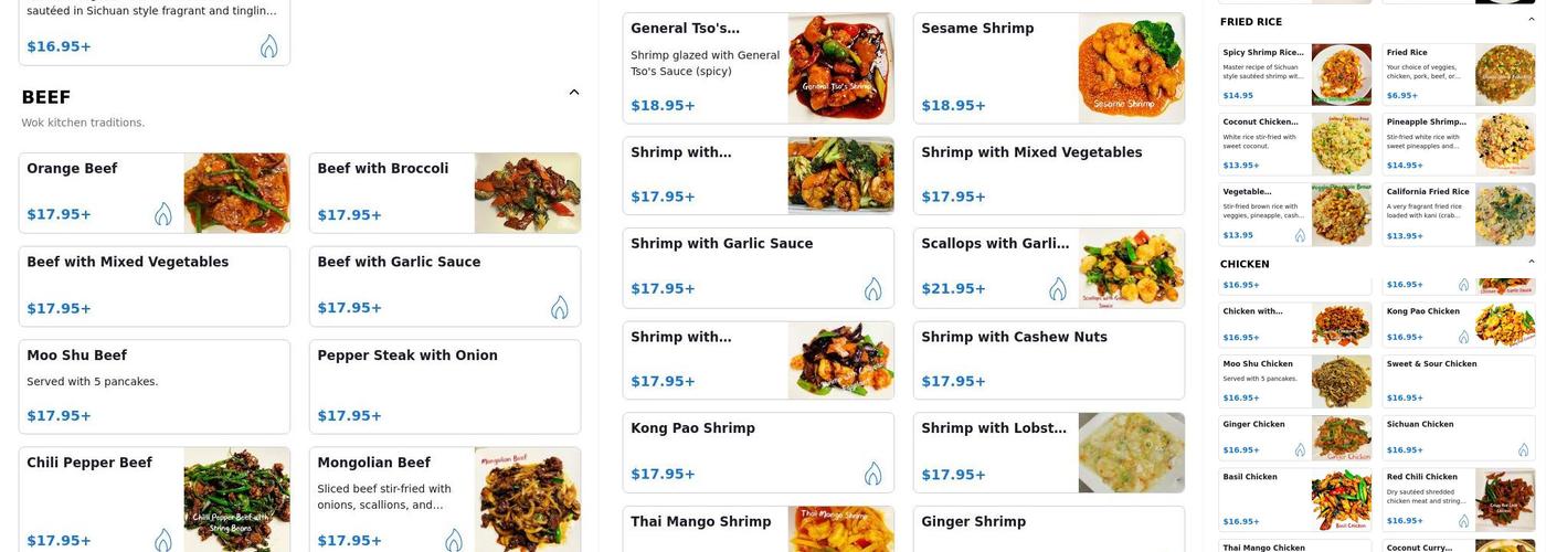LC Chen's Menu