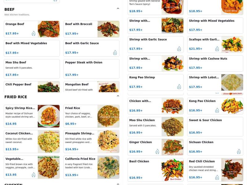 LC Chen's Menu