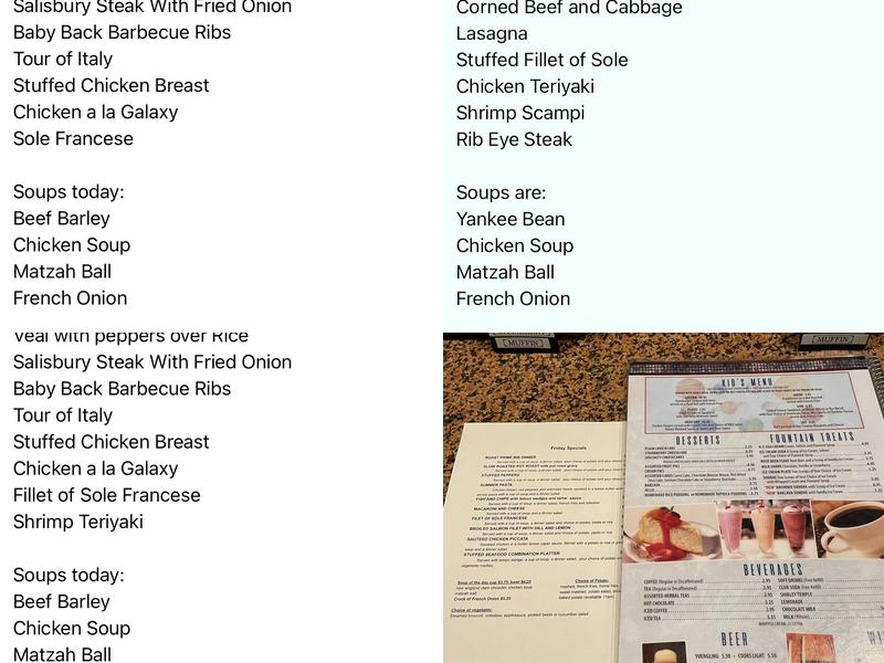 Galaxy Diner-Restaurant Menu