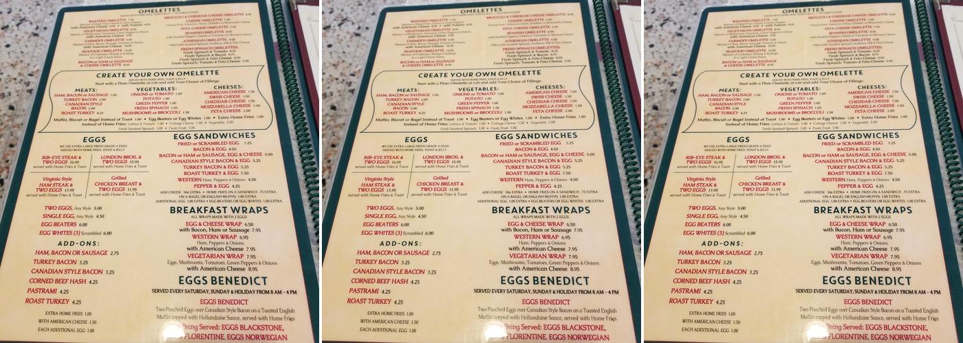 Penny's Diner and Restaurant II Menu