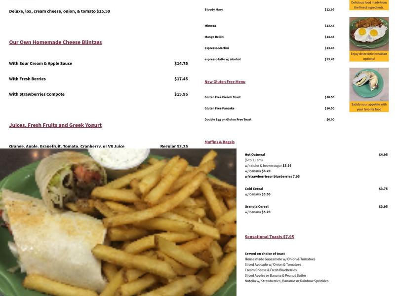 Circle Diner Menu
