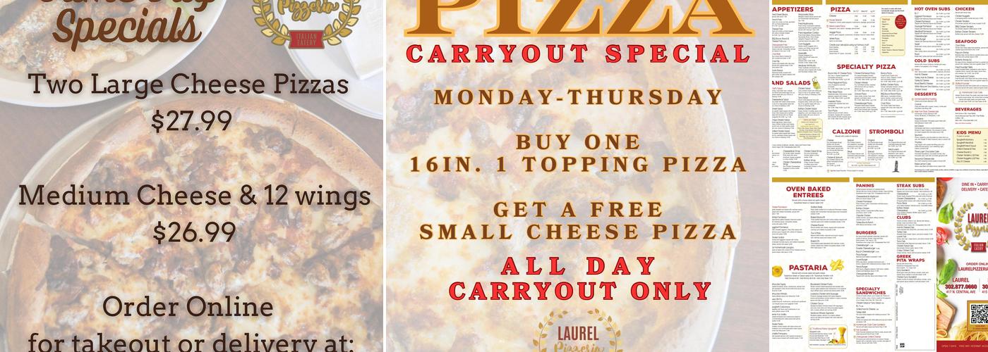 Laurel Pizzeria Menu