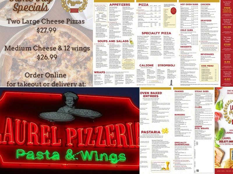 Laurel Pizzeria Menu