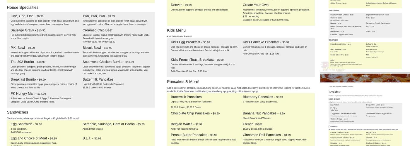 Pizza King Menu