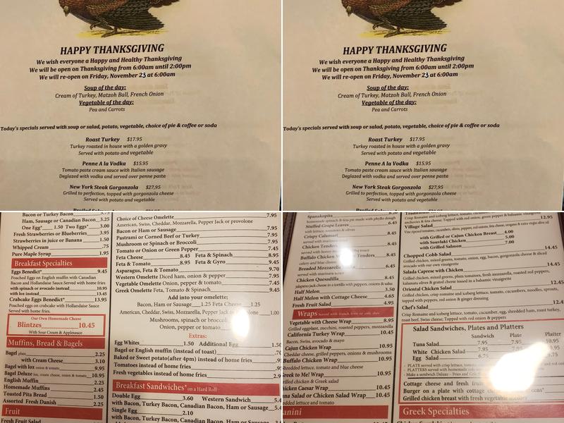 Monroe Diner Menu