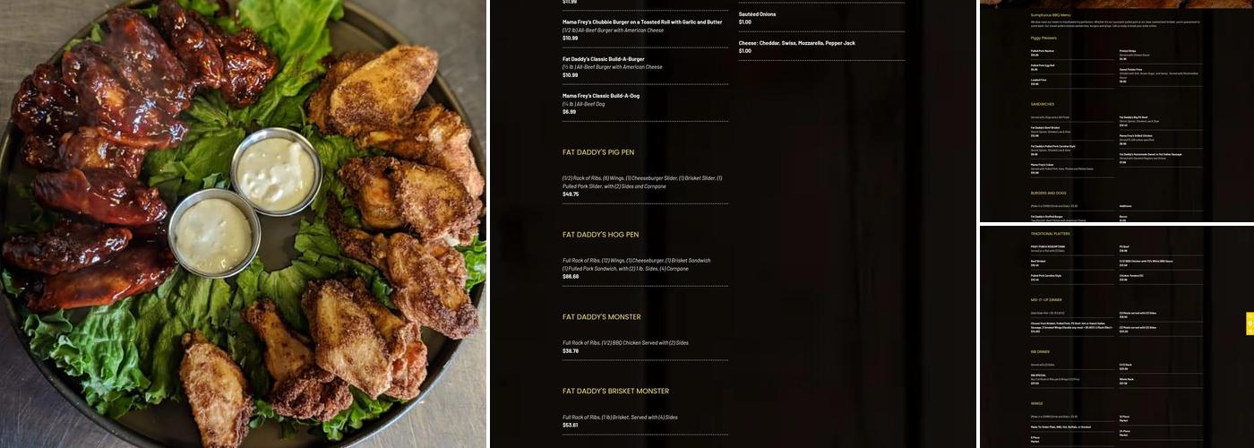 Fat Daddy's BBQ Menu
