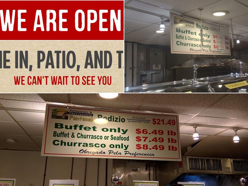 Pantanal Restaurant Menu