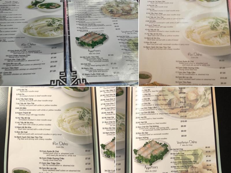 Pho Saigon Menu