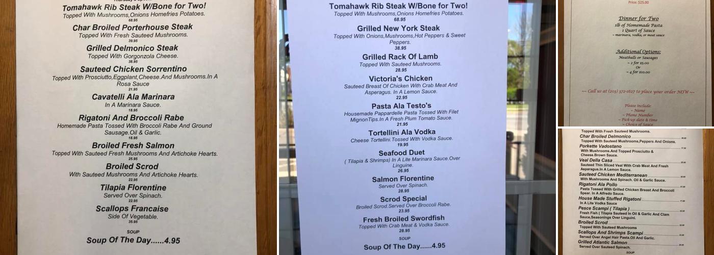 Testo's Restaurant & Catering Menu