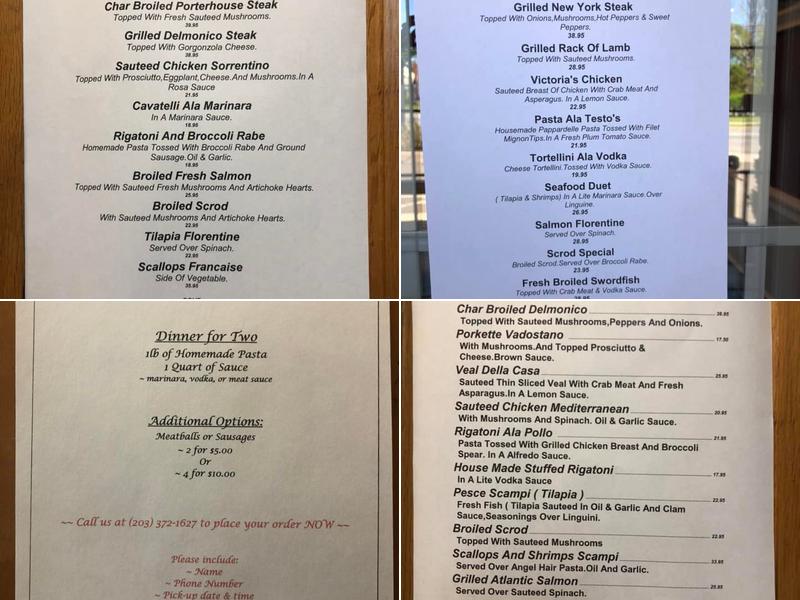 Testo's Restaurant & Catering Menu