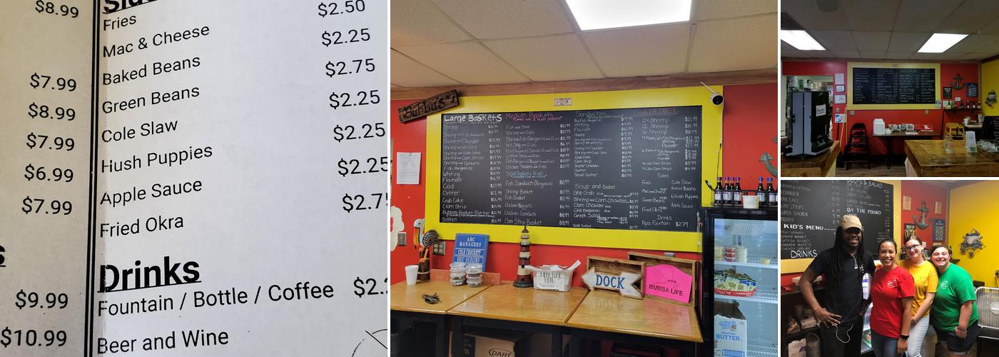 Bubba's Shrimp Shack Menu