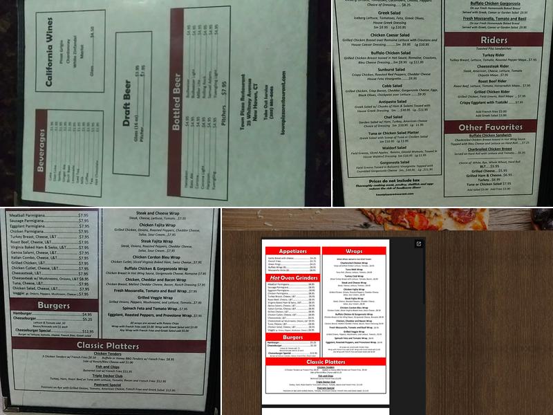 Town Pizza Menu