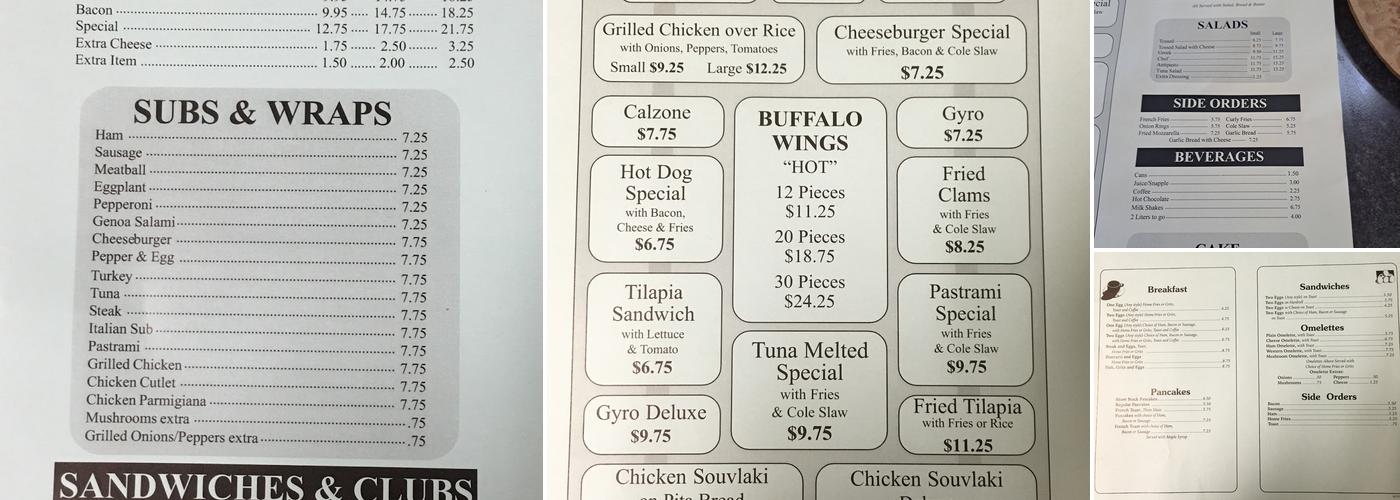 Whalley Pizza Menu