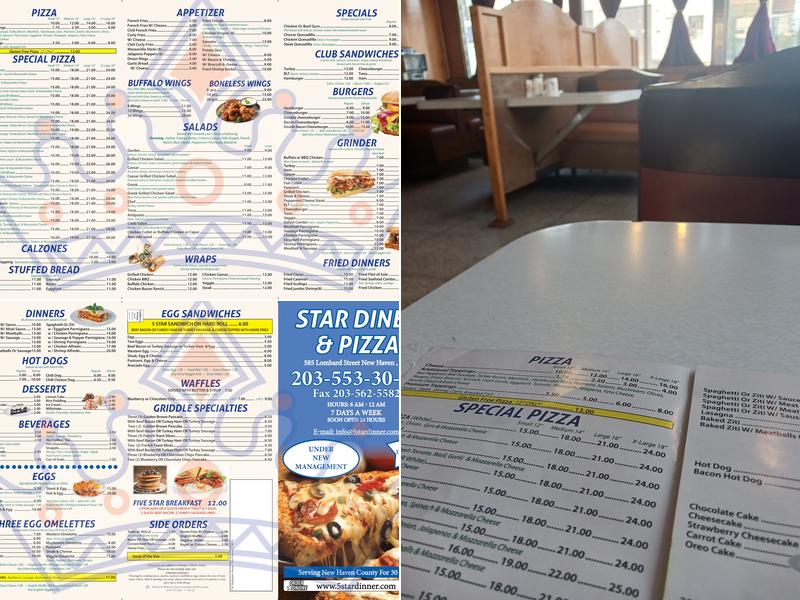 Star Diner & Pizza Menu