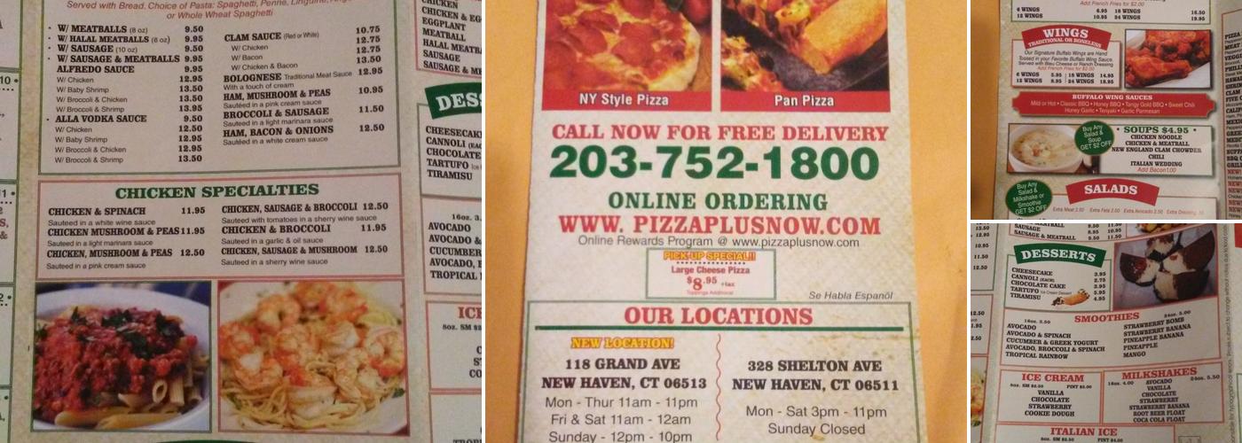 Pizza Plus Menu
