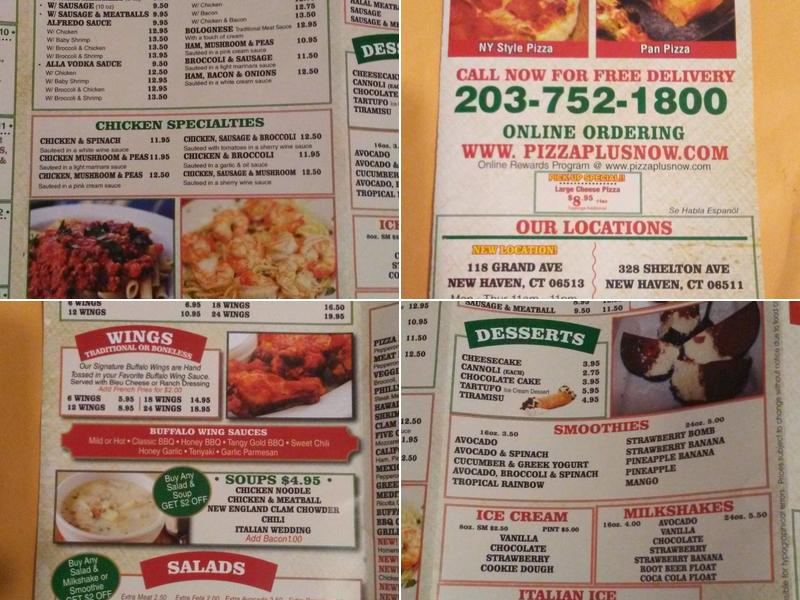 Pizza Plus Menu