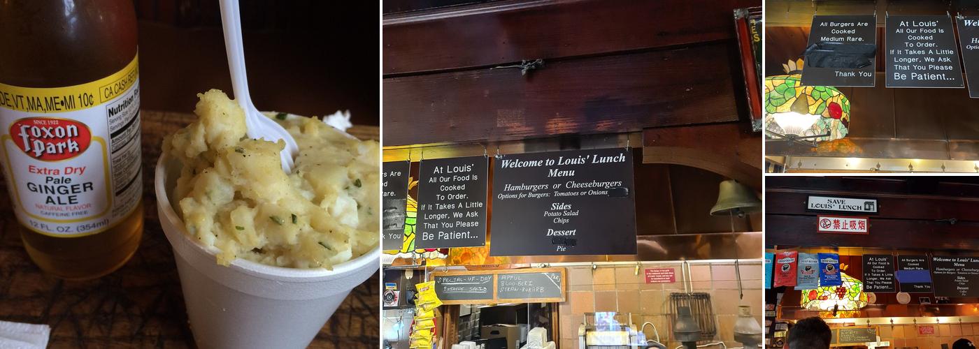 Louis' Lunch Menu