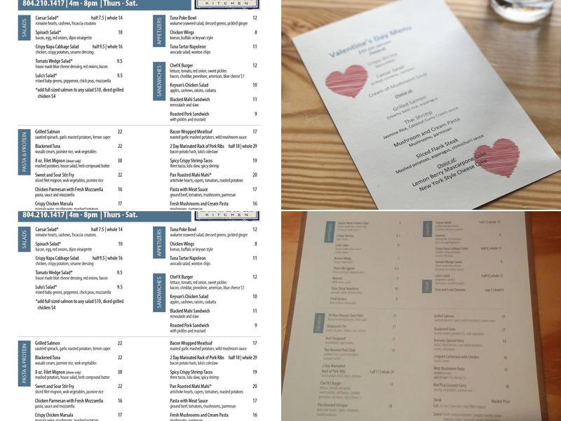 Lulu Birds Kitchen Menu