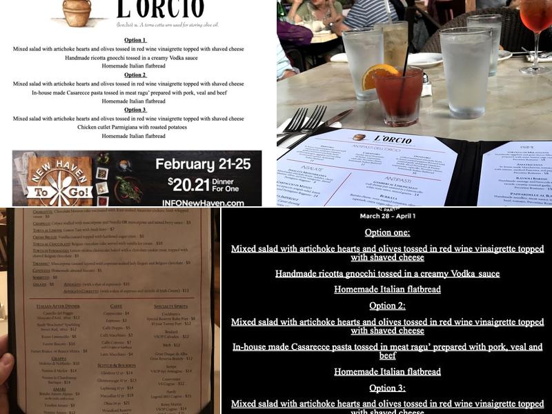 L'Orcio Menu