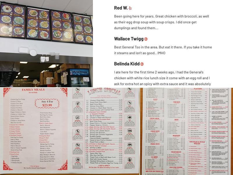 No 1 Restaurant Menu