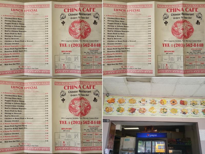 China Cafe Menu