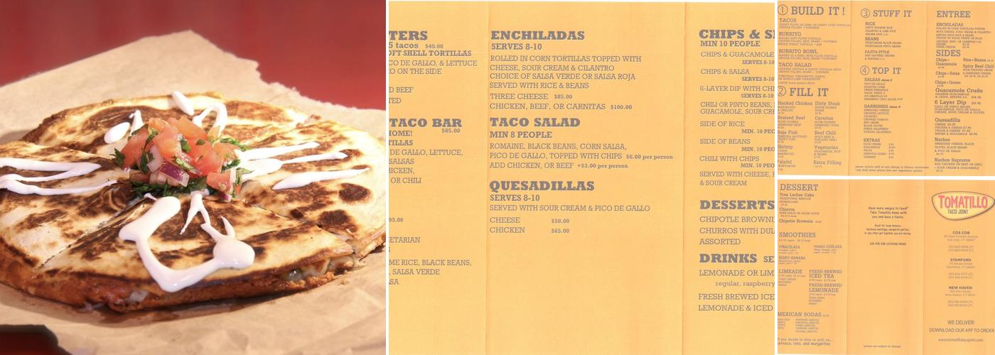 Tomatillo Menu