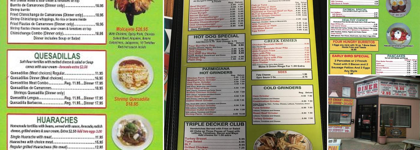 Four Burritos Diner Menu