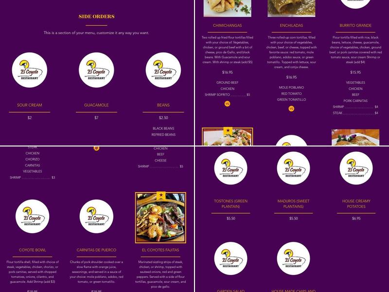 El Coyote Monroe Menu