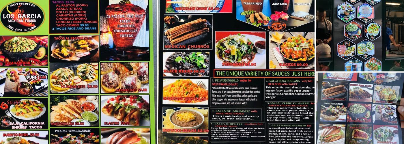 Los Garcia Mexican Fusion Menu