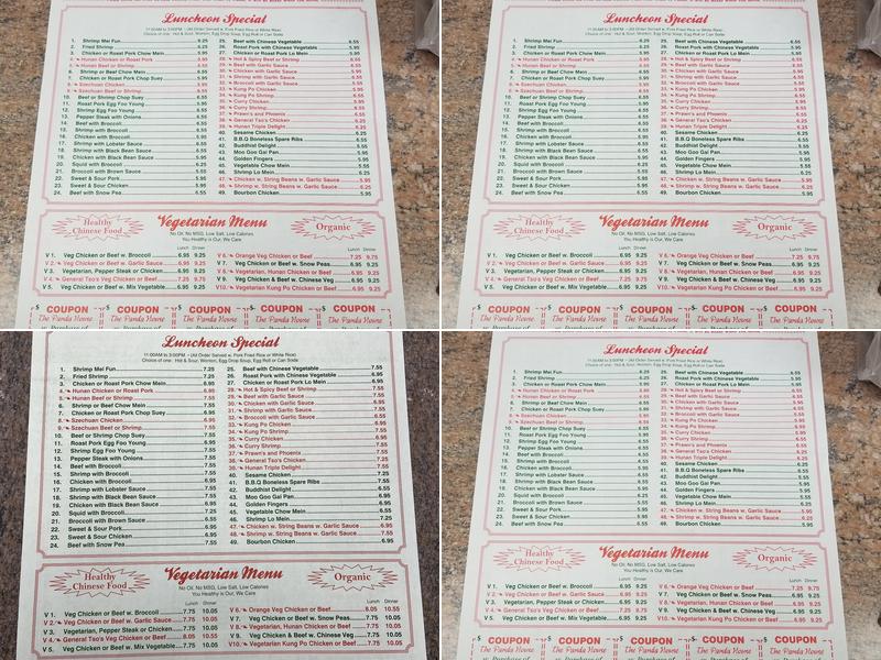 Panda House Menu