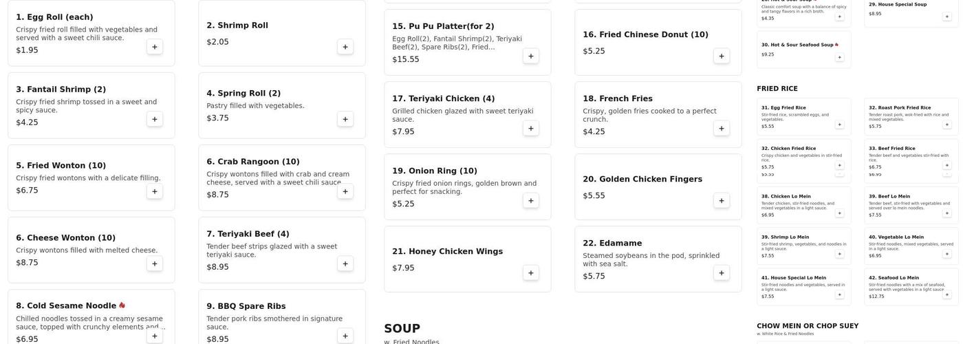 Lucky Kitchen Menu