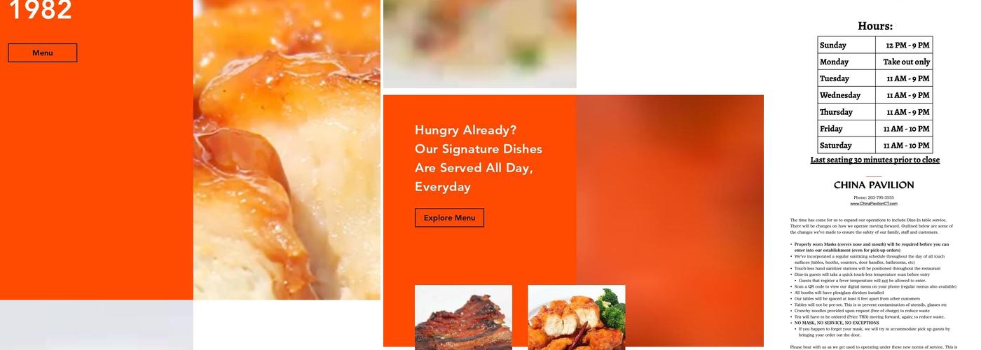 China Pavilion Menu