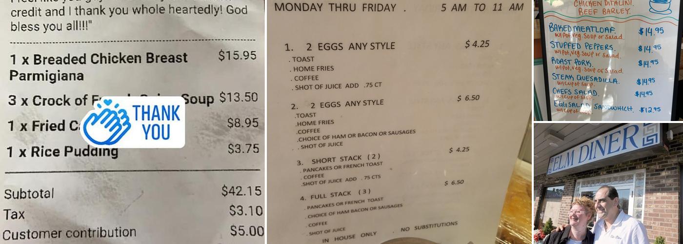 Elm Diner Menu