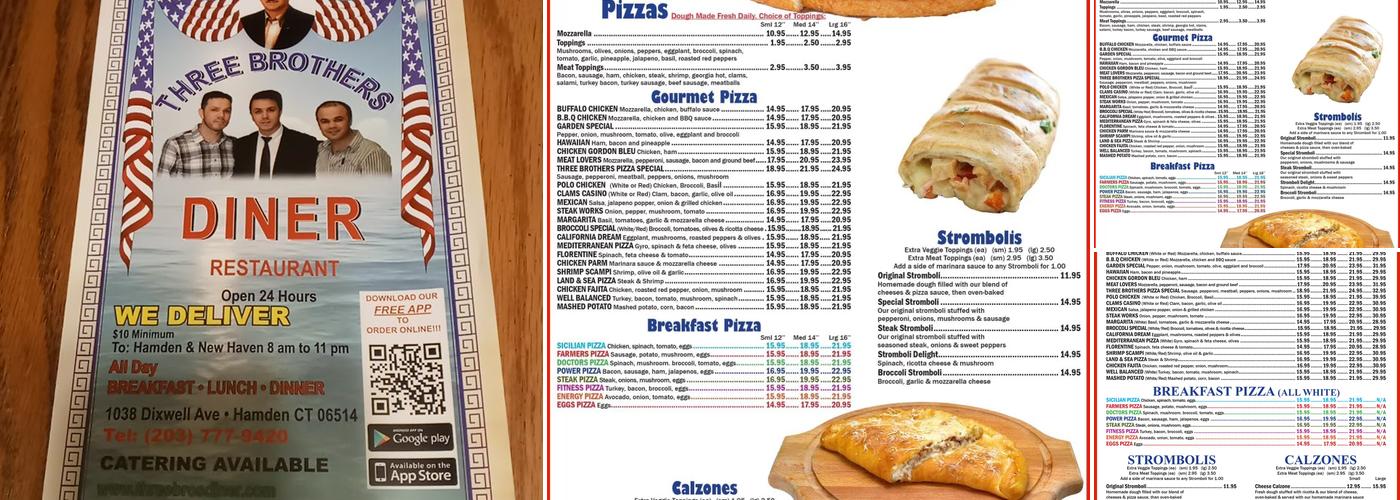 Three Brothers Diner Menu