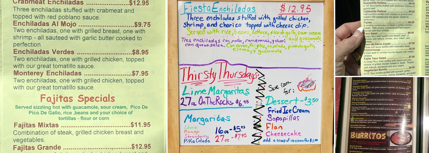 LAS TUNAS Menu