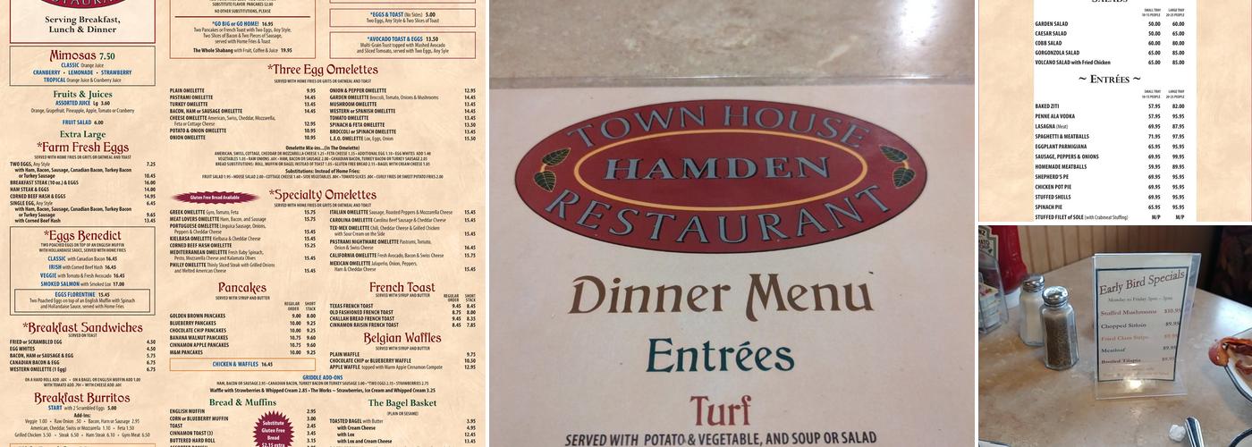 Hamden Town House Menu