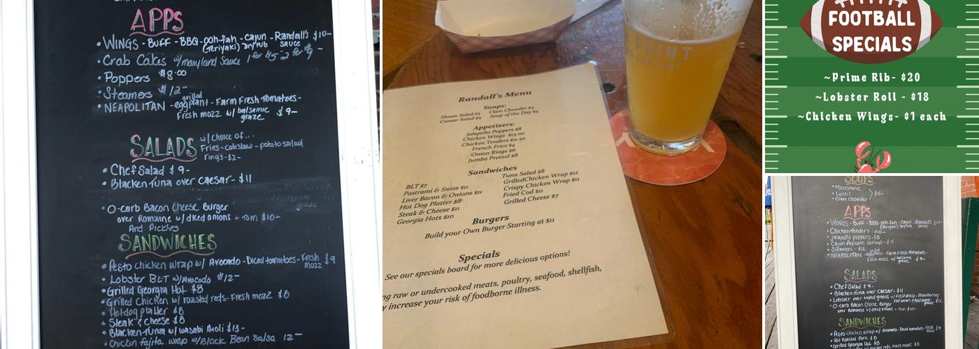 Randall's Restaurant Menu