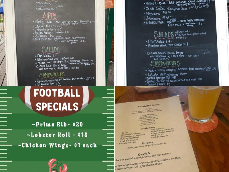 Randall's Restaurant Menu